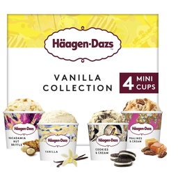 [33912] Häagen-Dazs Minipots Vanilla Collection x4 380ml Festive