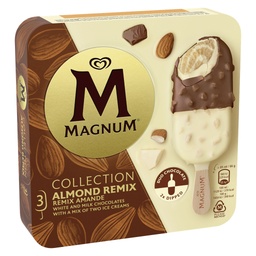[39291] Magnum Glace Bâtonnet Amande Remix 3x85ml