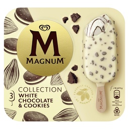 [39289] Magnum Glace Bâtonnet Chocolat Blanc & Cookie 3x90ml