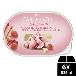 [39295] Carte D'Or Glace Fraise & Morceaux de Meringue 825ml