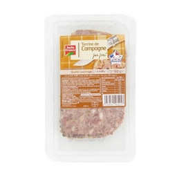 [18823] TERRINE DE CAMP PUR PORC BF BARQUETTE 180 G 