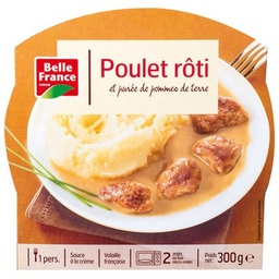[39643] POULET ROTI ET PUREE BF BARQUETTE 300 G