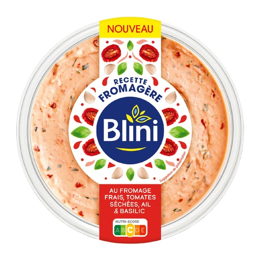 [39845] Blini Recette Fromagère Tomates séchées, Ail & Basilic 150g
