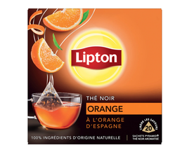 [39564] Lipton Thé Noir Orange, à l'orange d'Espagne 20 Sachets Pyramid®