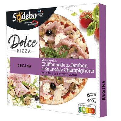 [39704] Sodebo Dolce Pizza 400g Regina Mozzarella Ham Mushroom