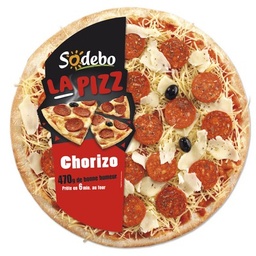 [51431] SODEBO PIZZA LA PIZZ 470G CHORIZO