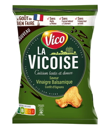 [39915] CHIPS LA VICOISE VINAIGRE BALSAMIQUE ET CONFIT D'OIGNONS 120 G