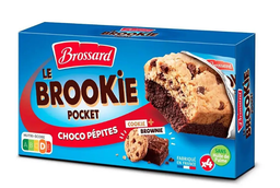 [15553] BROSSARD - LE BROOKIE POCKET CHOCO PEPITES X4 184G