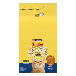 [40464] FRISKIES Pour Chats Stérilisés À la Dinde et aux Légumes - 1.5 KG - Croquettes pour chat adulte