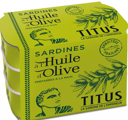 [39554] 3X125G SARDINE H.OLIVE TITUS