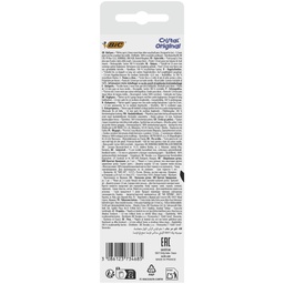 [39683] BIC Cristal Original Stylos-Bille Pointe Moyenne (1,00 mm) avec Capuchons et Embouts Assortis - Couleurs d’Encre Assorties, Lot de 5