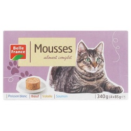 [40857] MOUSSE CHAT MULTI ETUI BF 4 X 85 G 