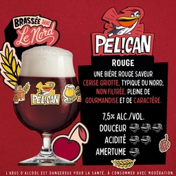 [32974] Pélican Rouge aux cerises griottes, Non-Filtrée 66cl 7.5°