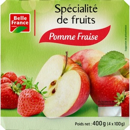 [40833] SPECIALITE DE FRUITS POMME FRAISE BF POT 4 X 100 G