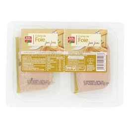 [40850] CREME DE FOIE PUR PORC BF BARQUETTE SECABLE 2X50 G