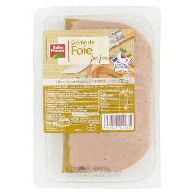 [40847] CREME DE FOIE PUR PORC BF BARQUETTE 180 G 