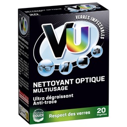 [39989] VU Nettoyant Optique x20 Lingettes