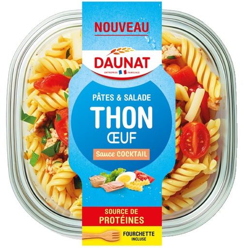 [49212] SALADE PATES GOURMANDES THON OEUF DAUNAT 250G