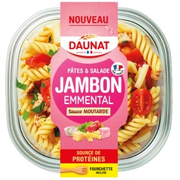 [41095] SALADE PATES GOURMANDES JAMBON EMMENTAL DAUNAT 250G