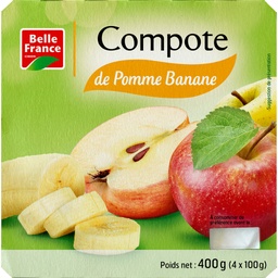 [40724] COMPOTE DE POMME BANANE BF POT 4 X 100 G