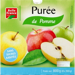 [40730] PUREE DE POMME SSA BF POT 8 X 100 G
