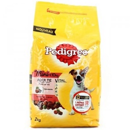 [30628] PEDIGREE ADULT MINI Croquettes au Boeuf Petit Chien Adulte inf10kg 2kg