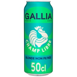 [38957] Gallia Champ Libre - Bière blonde non filtrée 5.8° Canette 50cl
