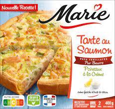 [41491] Tarte au Saumon Poireaux à la crème - Pâte feuilletée Pur Beurre - MARIE 400G