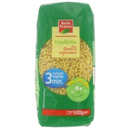 [36383P] PATE COQUILLETTES QS CUISSON 3 MIN BF SACHET 500 G
