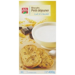 [05807P] BISCUIT PETIT DEJ LAIT ET CHOCO X 32 BF ETUI 400 G
