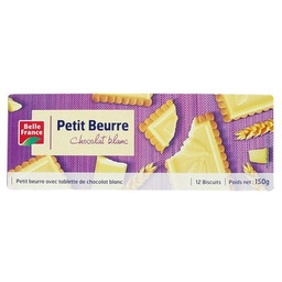 [55235P] PETIT BEURRE CHOCOLAT BLANC X 12 BF ETUI 150 G