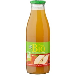 [68940P] PUR JUS POMME BIO BF BOUTEILLE VERRE 75 CL