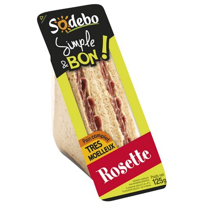 [37163] SODEBO SANDWICH SIMPLE&BON CLUB 125G ROSETTE