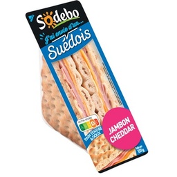 [37138] SODEBO SANDWICH SUEDOIS 135G JAMBON CHEDDAR