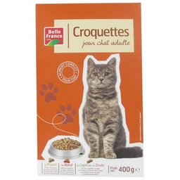 [09142P] CROQUETTE CHAT POUL/BOEUF/LAPIN/DIN BF ETUI 400 G