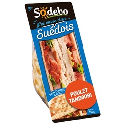[27998] SODEBO SANDWICH SUEDOIS 135G POULET TANDOORI