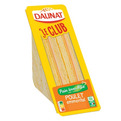 [28084] CLUB LOVES MIE POULET EMMENTAL DAUNAT 140G