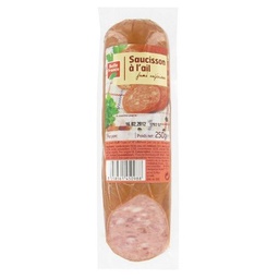 [41809] SAUCISSON A L AIL FUME SUPERIEUR BF FILM 250 G