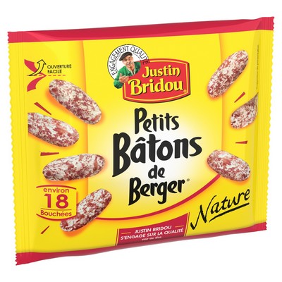 [56810] Petits Bâton de Berger Justin Bridou Nature 17 bouchées- 100g