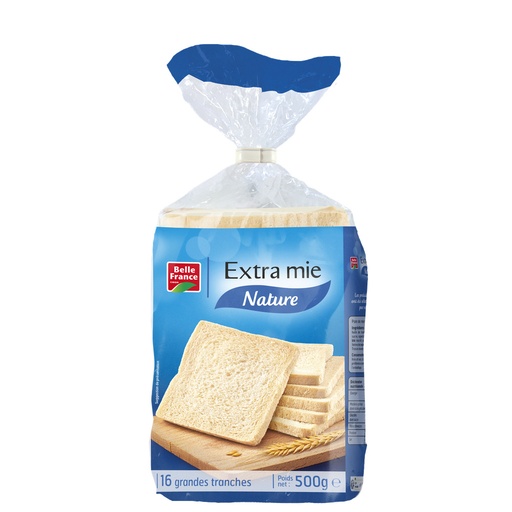 [41573] PAIN DE MIE SANS CROUTE NATURE GT x 16 BF 500 G