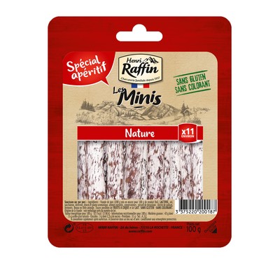 [41535] ST100G MINI SAUCISSON NAT HENRI RAFFIN