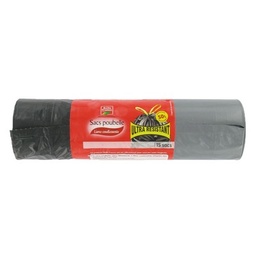 [28372P]  Sacs poubelle 50L lien coulissant ultra résistant