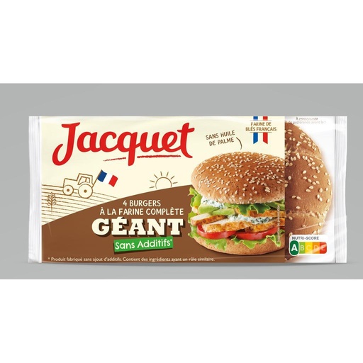 [37928] Burger Géant Complet x4 330G JACQUET