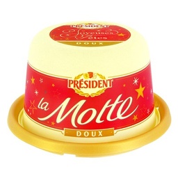 [14895] PRESIDENT BEURRE GASTRONOMIQUE DOUX 82%MG MOTTE X12 EXPORT 250G