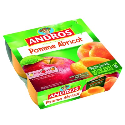 [26715] APRICOT APPLE FRUIT SAUCE .4X100G ANDROS