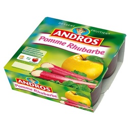 [26413] Andros Compote Pomme Rhubarbe 4x100g