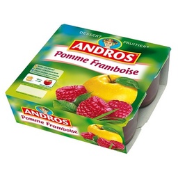 [26681] RASPBERRY APPLE FRUIT SAUCE.4X100G ANDROS