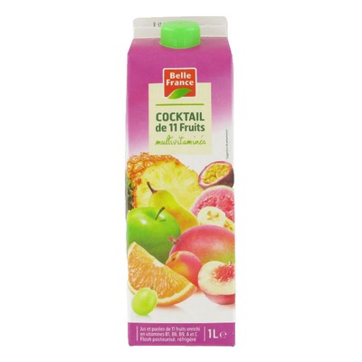 [13858] COCKTAIL DE 11 FRUITS MULTIVITAMINES BF BRIQUE 1 L