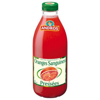 [36703] Andros Pur Jus d'Orange sanguine 1L