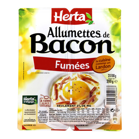 [45500] 200G ALLUMETTES BACON HERTA